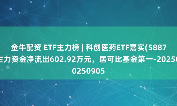 金牛配资 ETF主力榜 | 科创医药ETF嘉实(588700)主力资金净流出602.92万元，居可比基金第一-20250905
